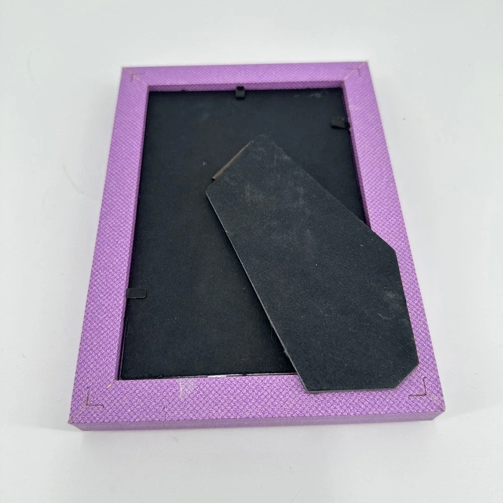 Decorel Purple Textured Fabric 4x6 Tabletop Picture Frame 1366G6W